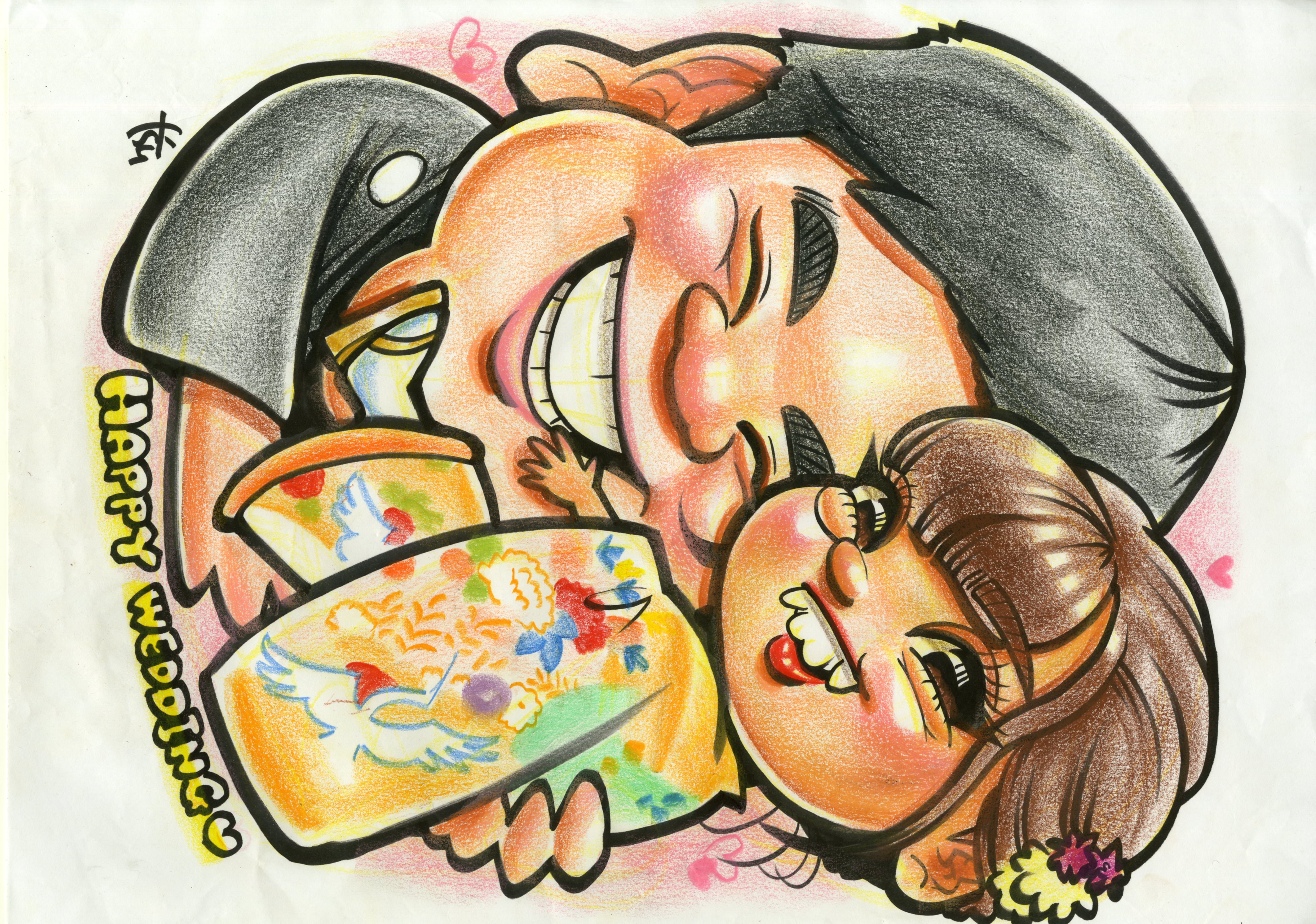 wedding%e3%82%b5%e3%83%b3%e3%83%97%e3%83%ab%e5%92%8c | 爆笑似顔絵 カリカチュアジャパン